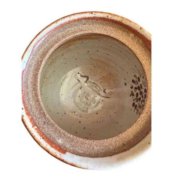 Handmade Rustic Stone Studio Pottery “Mingei-sota” Style Tea Pot & 4 Unique Tea